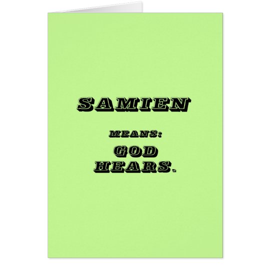 Samien Card