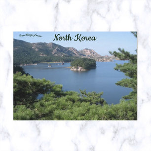 Samil Lake Near the Kumgang Mountains North Korea Postcard
