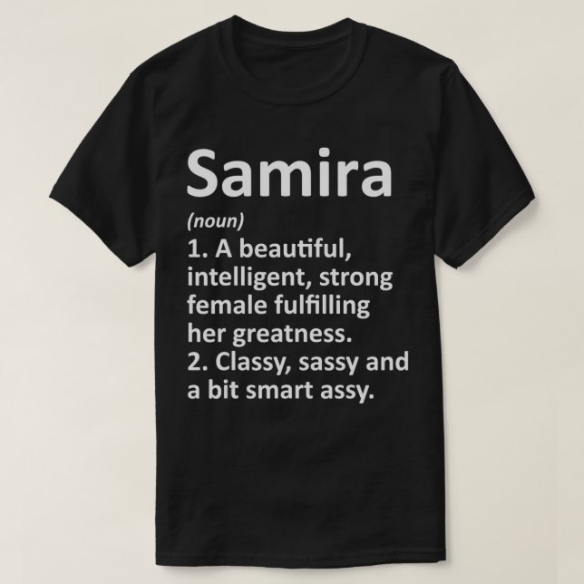 SAMIRA Definition Personalized Name Funny Christma T-Shirt (Design Front)