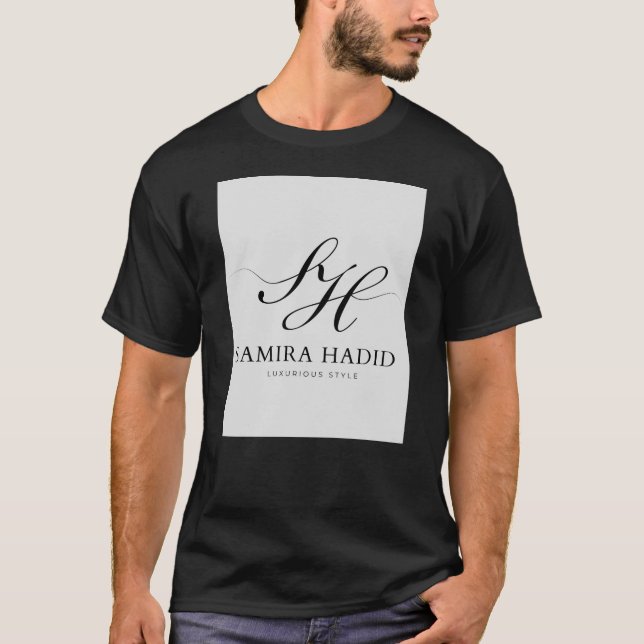 Samira Hadid Monogram Luxury T-Shirt (Front)