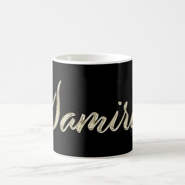 Samira white Handwriting Tasse Kaffeetasse Coffee Mug (Center)
