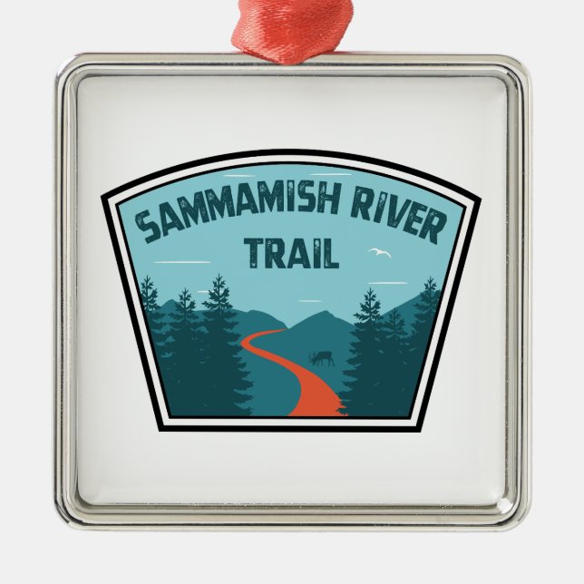 Sammamish River Trail Washington Metal Ornament (Front)
