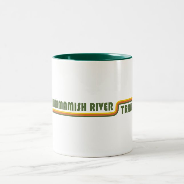 Sammamish River Trail Washington Two-Tone Coffee Mug (Center)