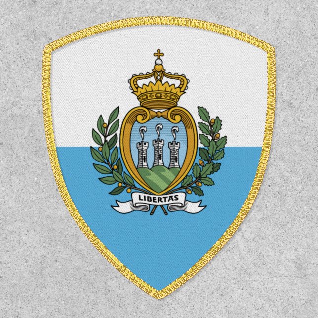 Sammarinese Flag, Flag of San Marino Patch (Front)