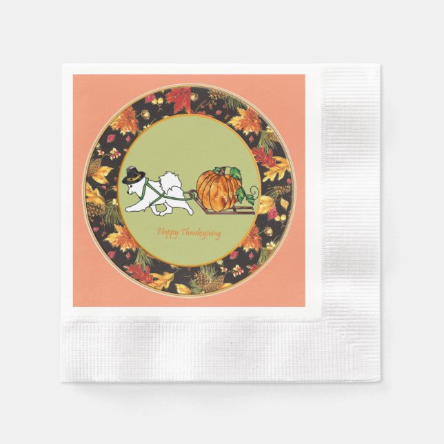 Sammy Decorative Paper  Napkins-Thanksgiving Napkins (Front)