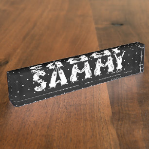 Sammy Spelled in Samoyed Dog Letters Desk Name Plate