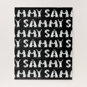 Sammy Spelled in Samoyed Dog Letters Jigsaw Puzzle