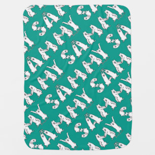 Sammy Spelled in Samoyed Letters Baby Blanket