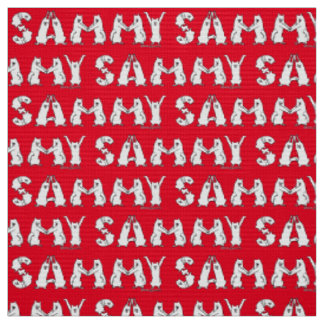 Sammy Spelled in Samoyed Letters Fabric