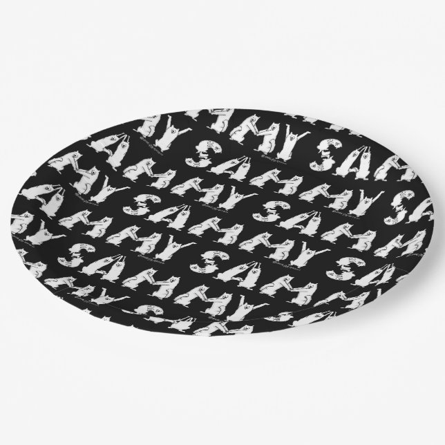 Sammy Spelled in Samoyed Letters Paper Plates (Angled)
