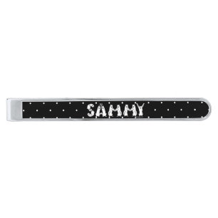 Sammy Spelled in Samoyed Letters Silver Finish Tie Bar