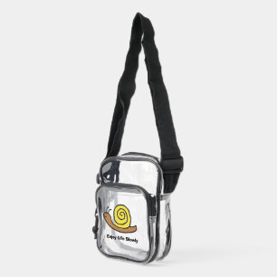 Sammy The Cartoon Snail Clear Crossbody Bag