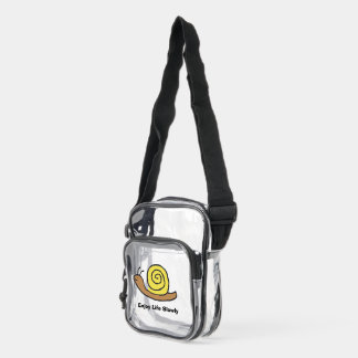 Sammy The Cartoon Snail Clear Crossbody Bag
