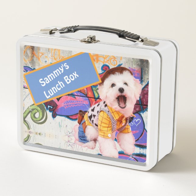 Sammy's Maltese Poodle  Metal Lunch Box (Front)
