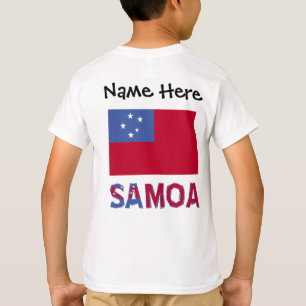 Samoa and Samoan Flag with Your Name T-Shirt