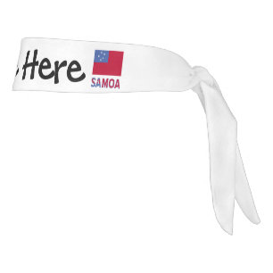 Samoa and Samoan Flag with Your Name Tie Headband