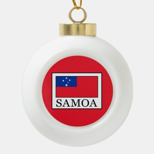 Samoa Ceramic Ball Christmas Ornament