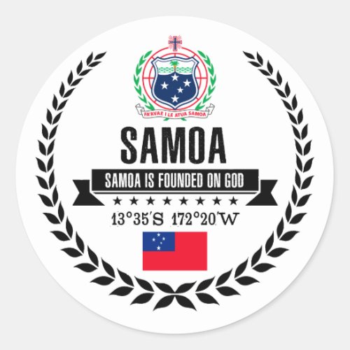 Samoa Classic Round Sticker