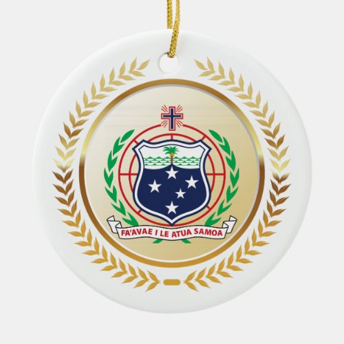 Samoa Coat of Arms Ceramic Ornament