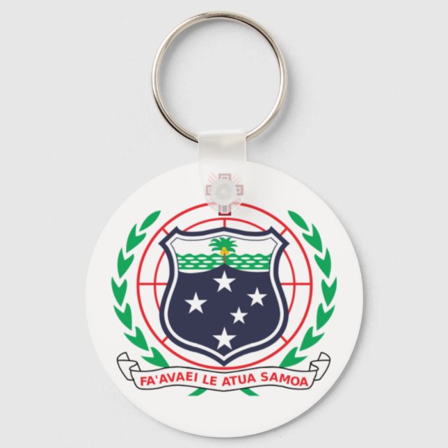 Samoa Coat of Arms Keychain (Front)