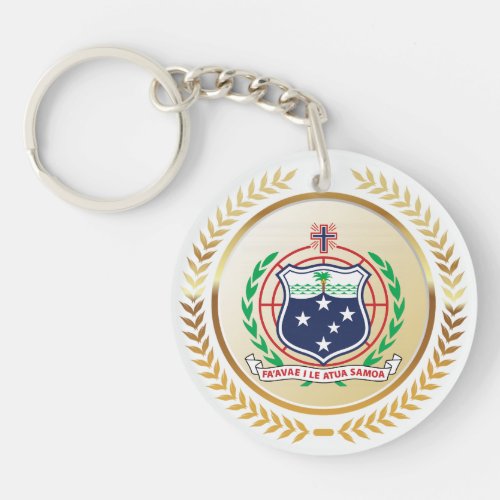Samoa Coat of Arms Keychain