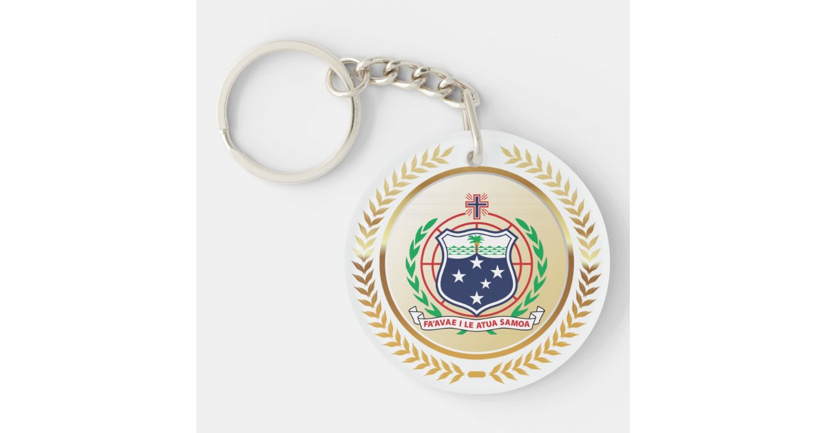 Samoa Coat of Arms Keychain | Zazzle