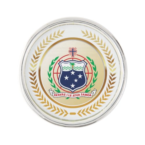 Samoa Coat of Arms Lapel Pin