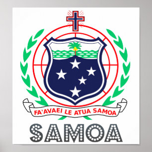 Samoa Coat of Arms Poster