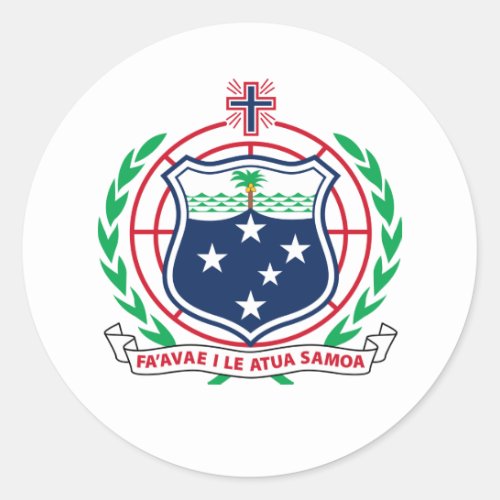 Samoa Coat of Arms Samoa Classic Round Sticker