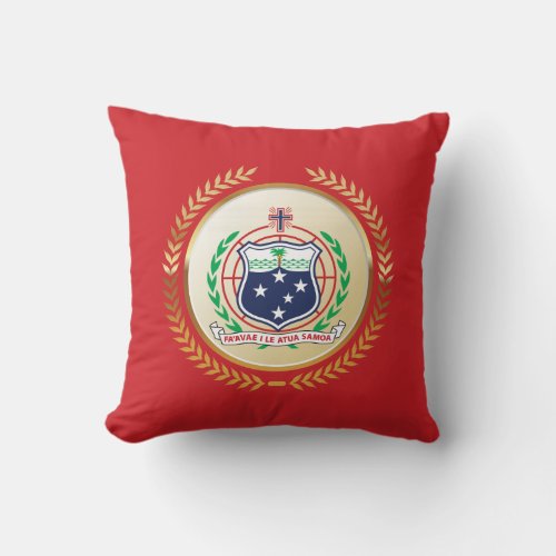 Samoa Coat of Arms Throw Pillow
