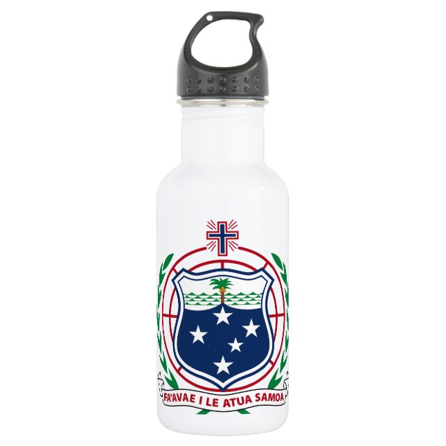 Samoa Coat of Arms Water Bottle (Front)