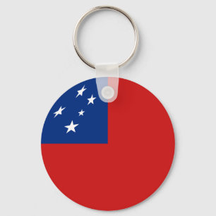 Samoa Fisheye Flag Keychain