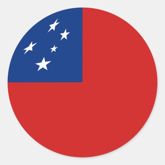 Samoa Fisheye Flag Sticker (Front)