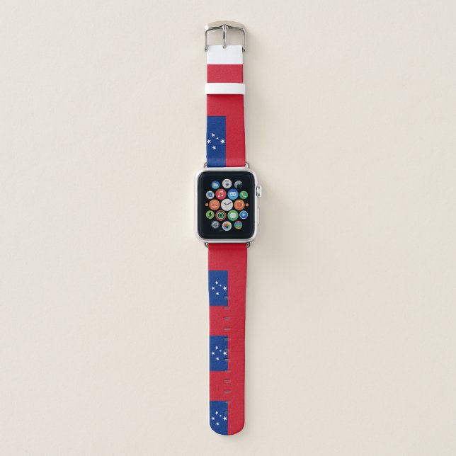 Samoa Flag Apple Watch Band (Front)