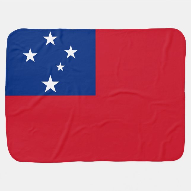 Samoa Flag Baby Blanket (Horizontal)