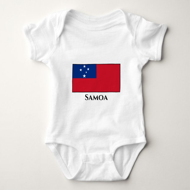 Samoa Flag Baby Bodysuit (Front)