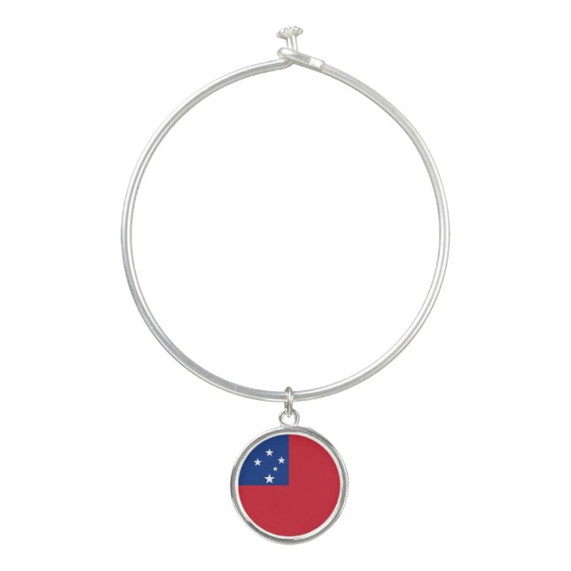 Samoa Flag Bangle Bracelet (Front)