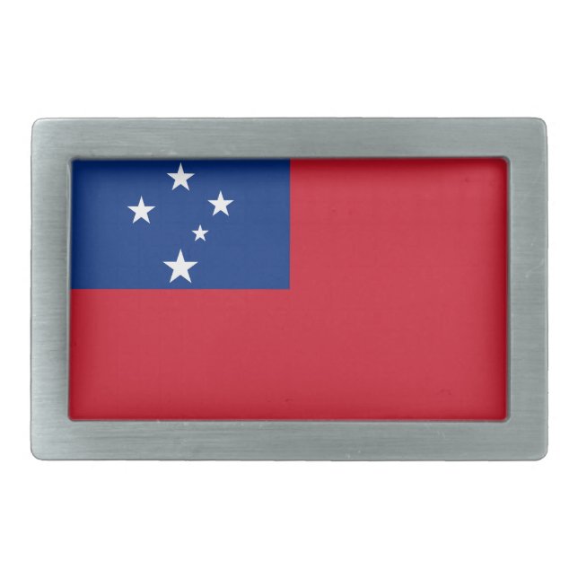 Samoa Flag Belt Buckle (Front)
