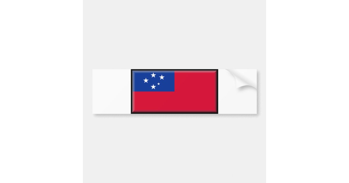 Samoa Flag Bumper Sticker | Zazzle