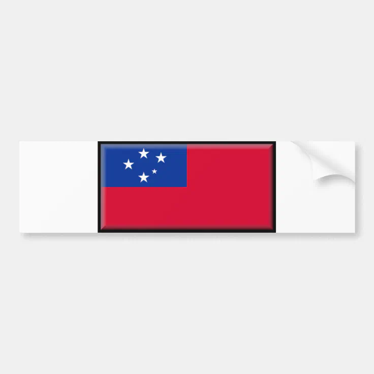 Samoa Flag Bumper Sticker | Zazzle