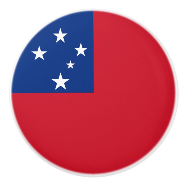 Samoa Flag Ceramic Knob (Front)