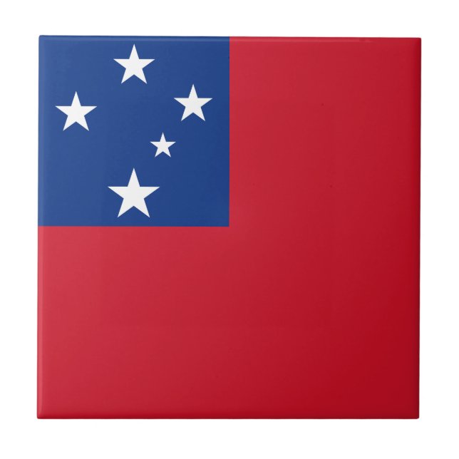 Samoa Flag Ceramic Tile (Front)