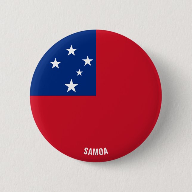 Samoa Flag Charming Patriotic Button (Front)