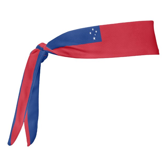 Samoa Flag Elegant Patriotic Tie Headband (Rotate 270)