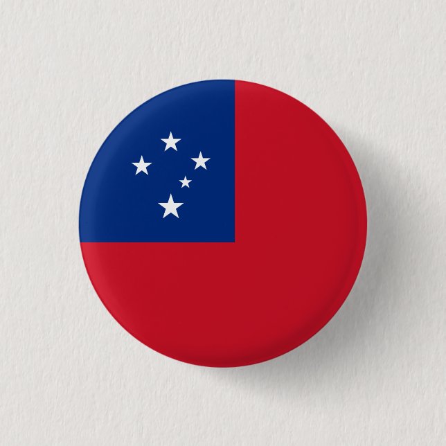 Samoa Flag, Flag of Samoa Button (Front)