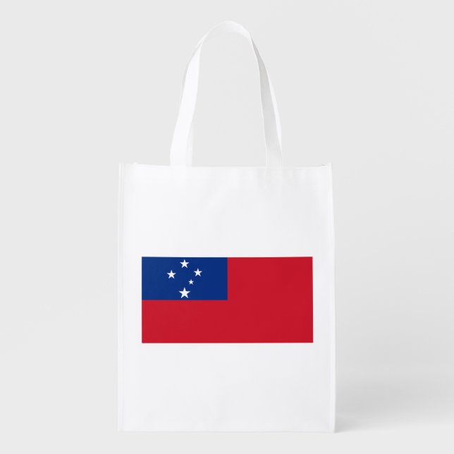 Samoa Flag Grocery Bag (Front)