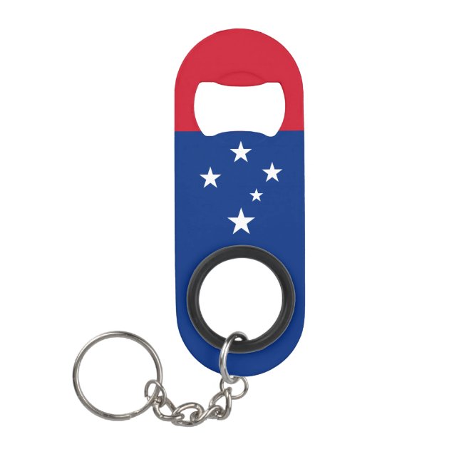 Samoa Flag Keychain Bottle Opener (Front)