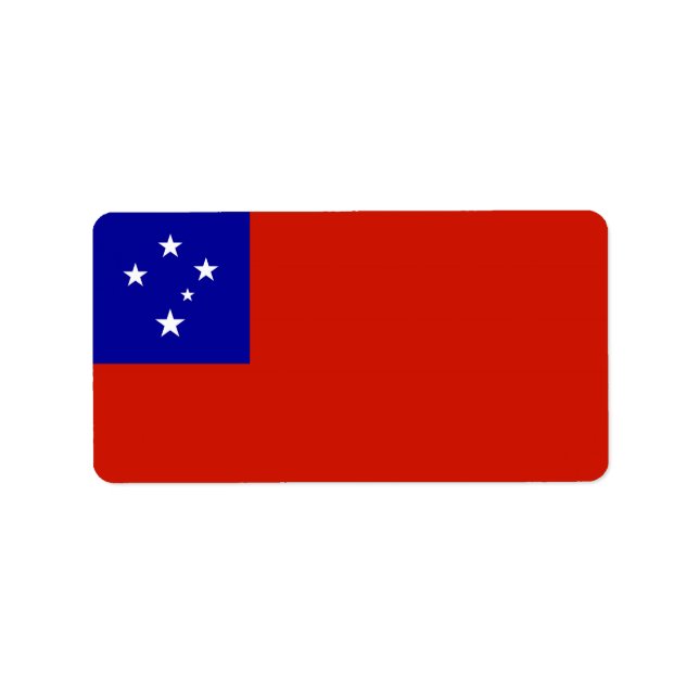 Samoa flag label (Front)