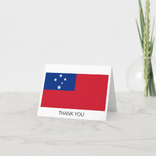 Samoa Flag Letterpress Thank You Card