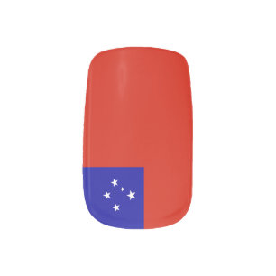 Samoa flag minx nail art